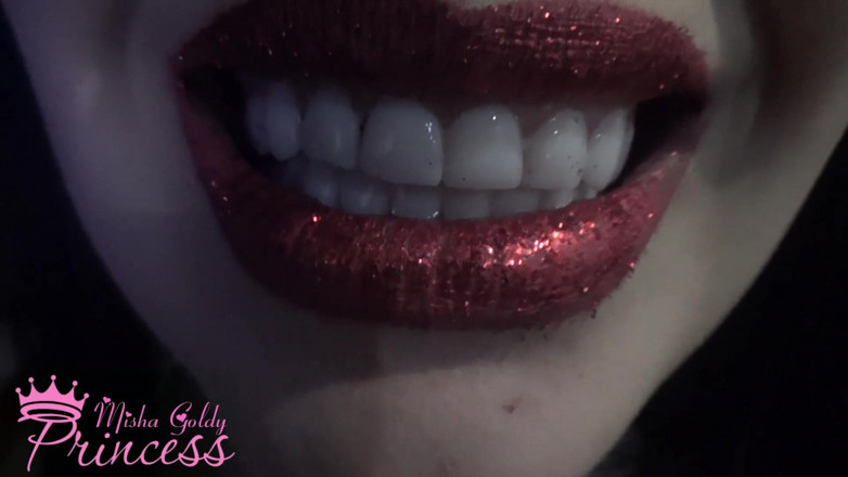 Goddess Misha Goldy: Rotes zur zeit auf meinen dicken lippen, WICHsanleitung