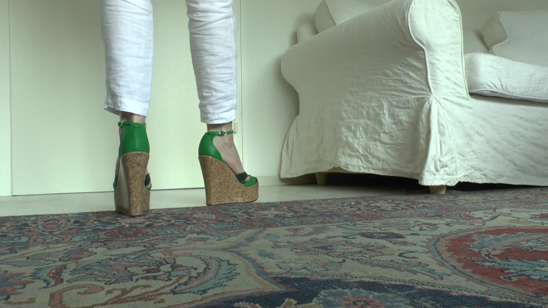 Lady Victoria Valente: Wedge-heel Sandal Fashion Show for You! Cum in Your Pants!...