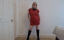 Horny vixen: Star Trek Ensign in Sexy Dance in Knee Boots