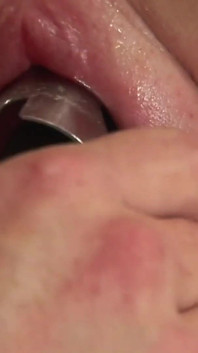Redhead milf with nipple squeeze on tits and pussy to be fucked by cock in her ass