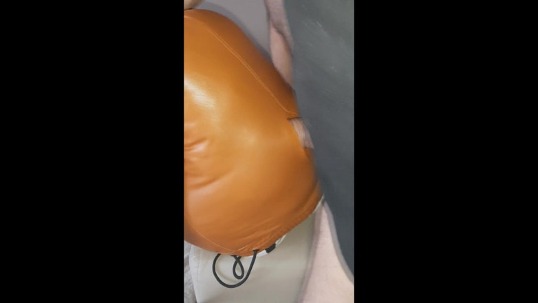 Naxy: Leather pocket swallowed my cock