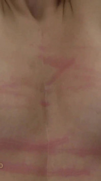 Blindfolded Chelsy breast whip