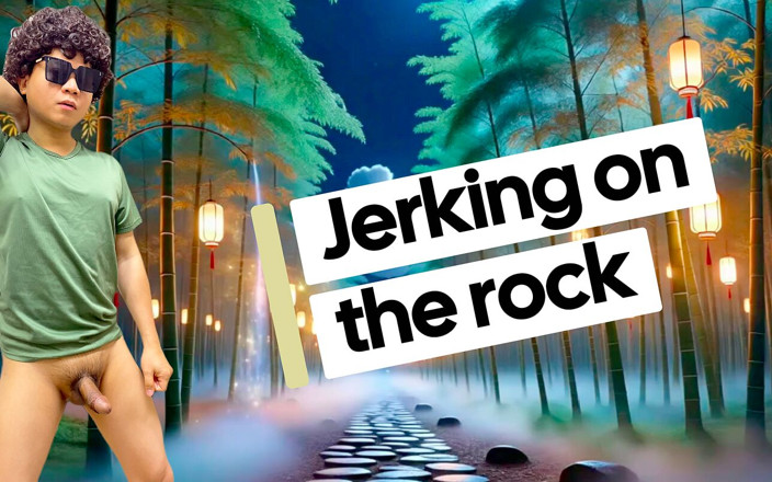 Great J: Lying in Rock Naked and Jerking off