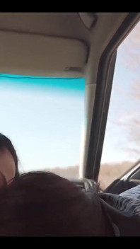 Public Blowjob Turn by Turn During the Car Trip