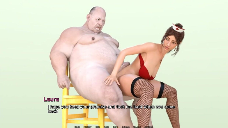 XXX Games Bunk: Laura Lustful Secret - gameplay - Dream - Laura em Nurse Outfit sex...