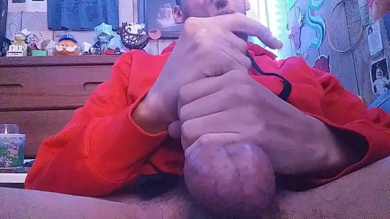 KingSpade: Młody człowiek robi się napalony i doi swojego twardego kutasa