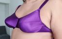 Only bras: Purple satin bra