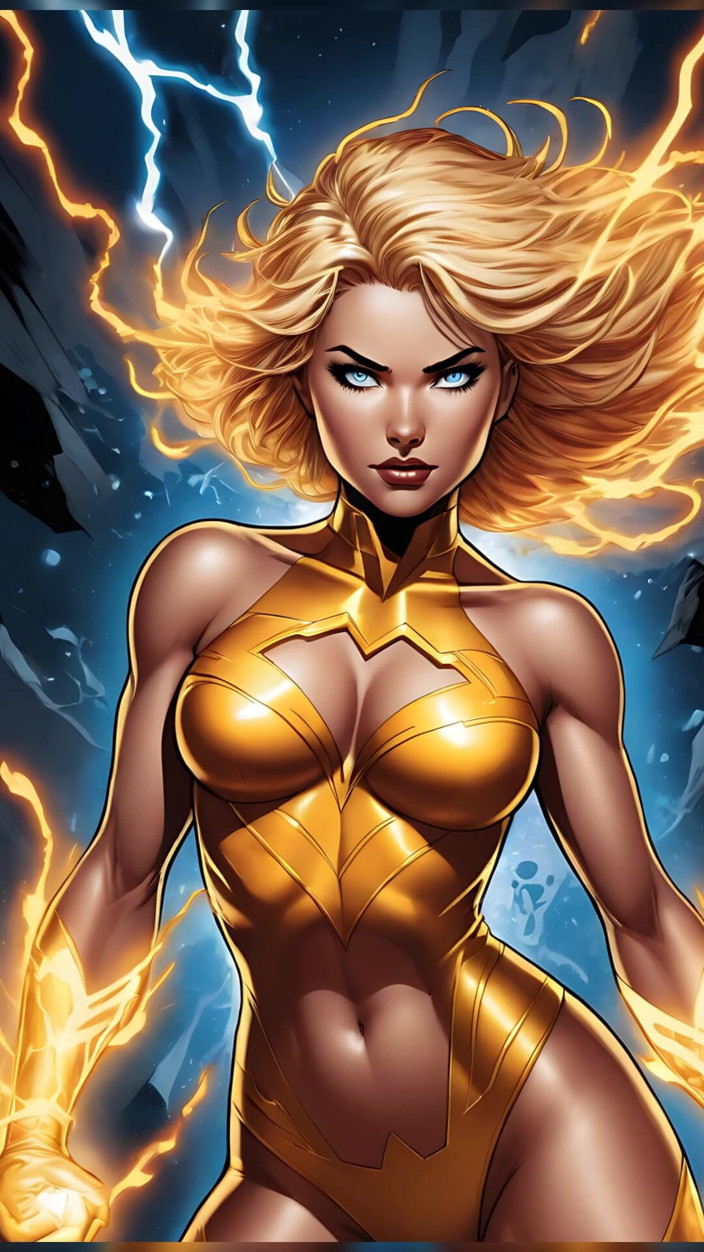 LustRender: Nud Thunder Spark Electric Aura