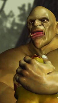 緑のモンスター鬼fucksハードa角質の女性ゴブリンアルウェンの魅惑の森