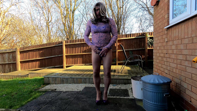 Kelly cd: Kelly cd in blue and pink see thru dress