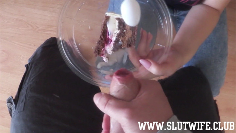 Slutwife Club: Cookies 'n' Cream - Redhead slut sucks dick and eats a cum...
