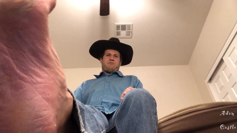 Adam Castle Solo: Cowboy POV foot worship &amp; humiliation