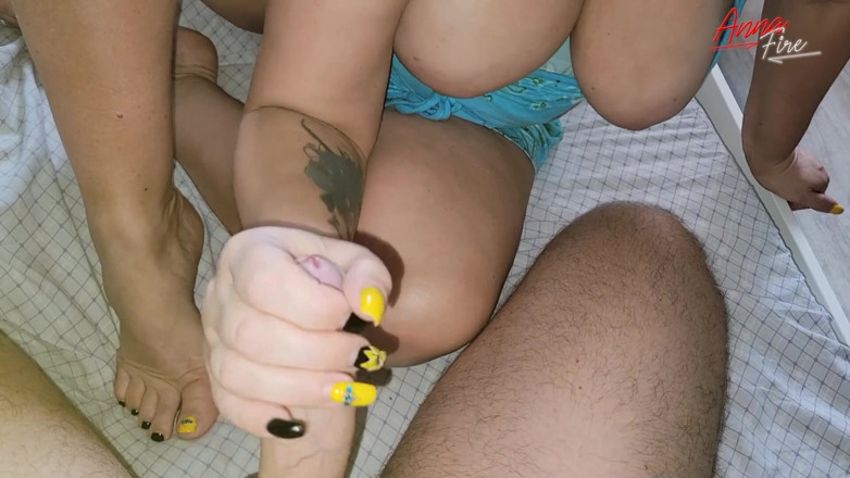 Anna Fire: Big tits stepmom helps me cum