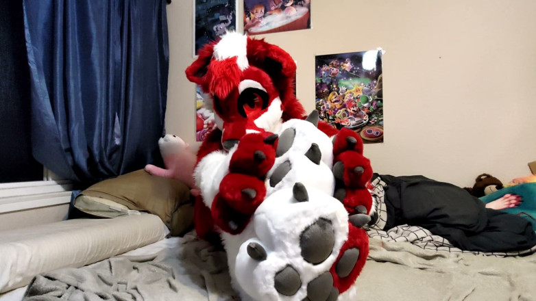 PawgrammerSocks: Honění a ukazování footpaws v kombinéze s celým tělem
