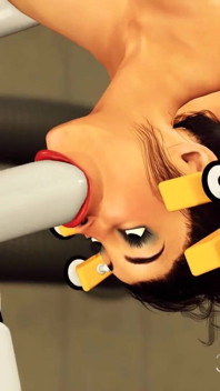 Sci-fi sex cyborg fucks hard a hot brunette in the restricted area