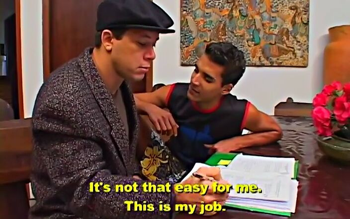 Gays Case: Slechte studente Jammere studentE, Vinci Carioca, smeekt zijn leraar Allan...