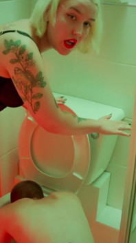 Lesbian Toilet Licking, Pee & Head Flushing Humilation