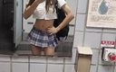Notafuta Gina&#039;s Place: College Journey Pt1 Exhibitionist Gina Wearing Cute Lewd Uniform at...