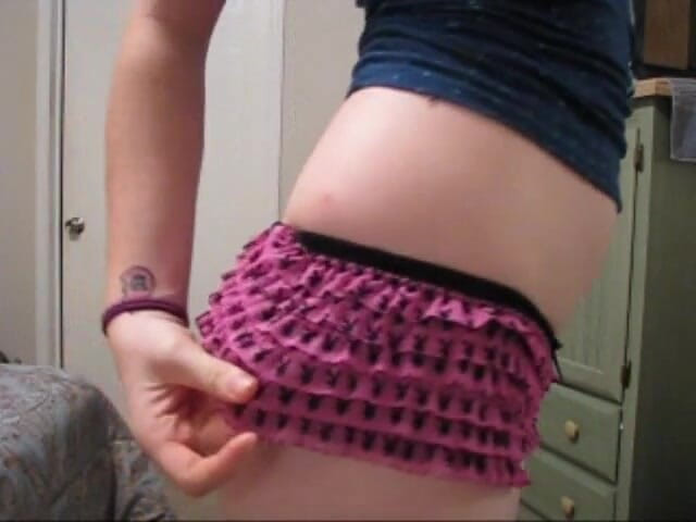 Femdom Austria: Teen shows off her panties
