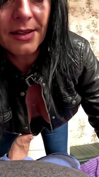 Crotchless Jeans POV Surprise. Riding, Double Creampie and Cum Eating