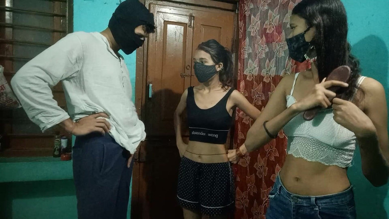 Raitorani: 2人の女の子と1人の男の子の大学のクラスメート3P