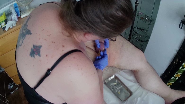 Aaexperiencesltd: Part 4:- Domina Satana Does Medical Play on Here Slave Dazzer....