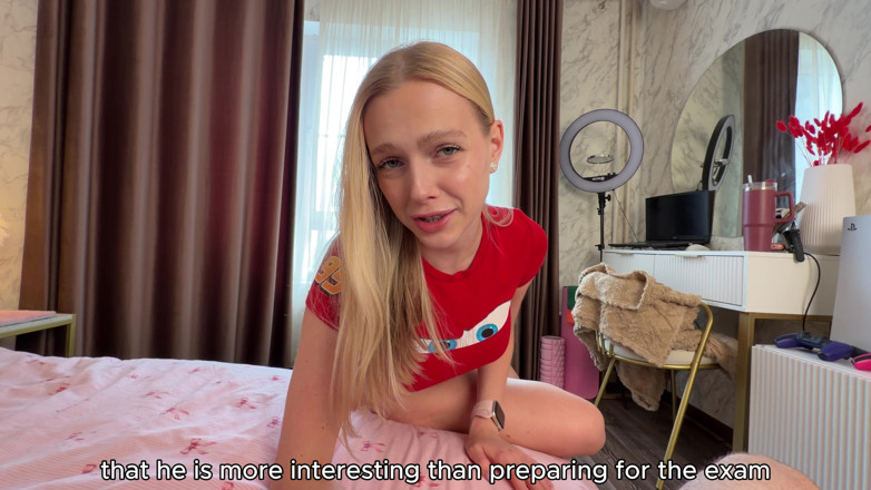 Arisha Mills: Stepsister Wanted to Try Stepbrother's Huge Cock Protecting From Under...