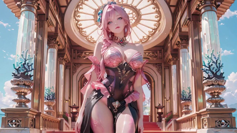 Seraphina Vale: Pink-haired Mermaid Queen! From Dreamy Underwater to a Pure White...