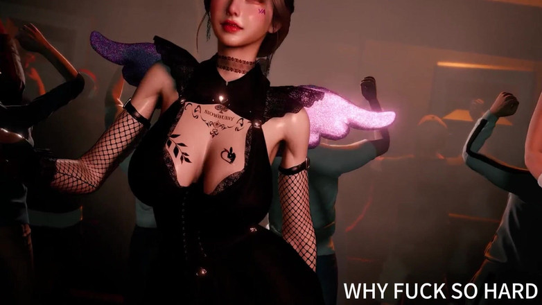 Why fuck so hard: 3D peituda asiática stripper nua seu corpo quente