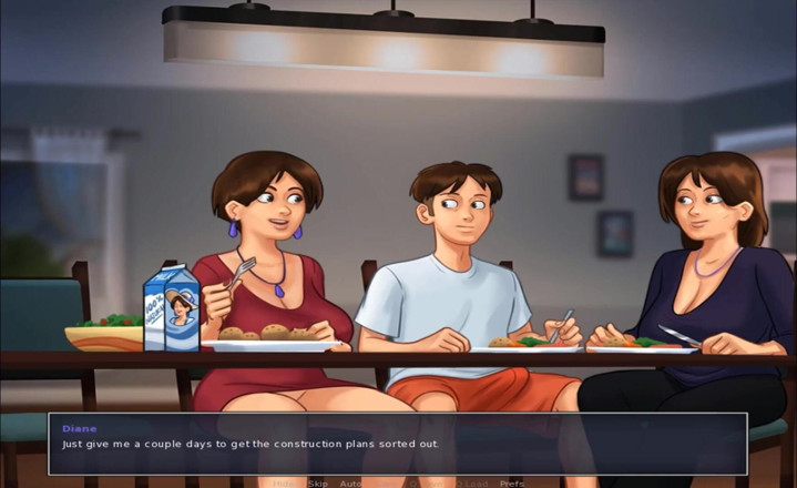 Hentai World: Summertime saga - masturbation each other under table
