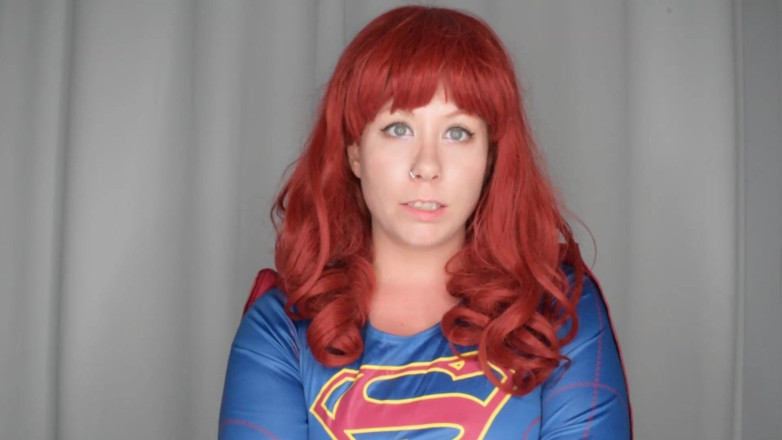 Deanna deadly: Zła supergirl potrzebuje twojej czerwonej szminki złośliwiec i JOI