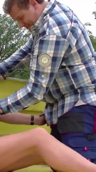 Farmer outdoor blowjob - German