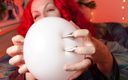Arya Grander: ASMR air balloons feetish video
