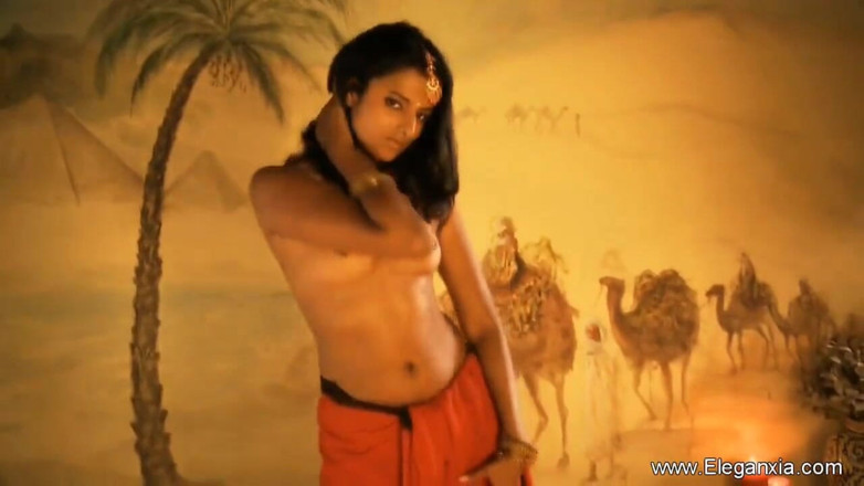 Eleganxia: Beautiful small tits Indian stripper shows off her body
