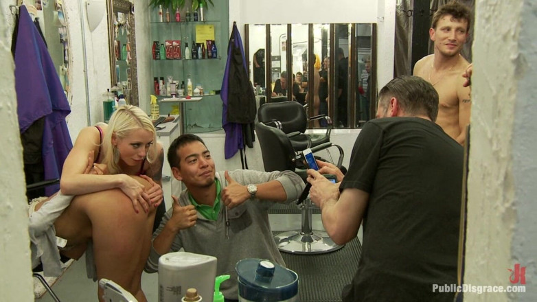 Public Disgrace by Kink: Beauty Salon Fuck-fest with Laurie Vargas as a Willing Whore...