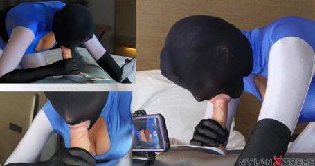 Nylon Xtreme: Nora Fox Cocoon encasement nylon sexo