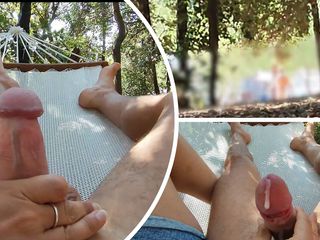 Miss Creamy: Naked in the Park in the Hammock He Touches My...