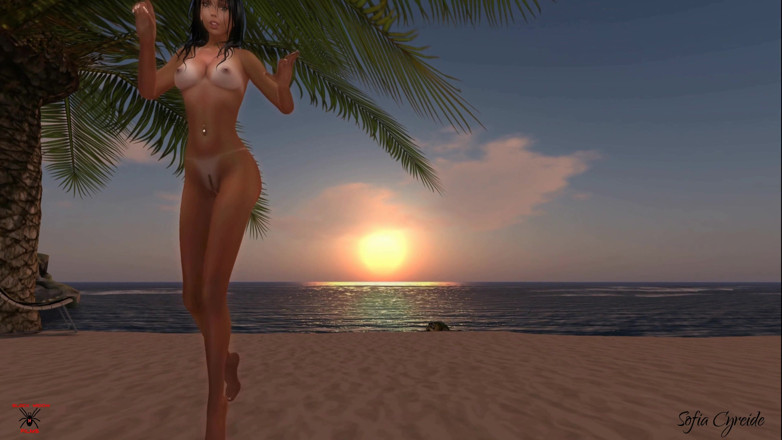 Black Widow Films: Beach striptease full