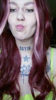 Sexy Alternative Redhead Drinking Soda and Burping