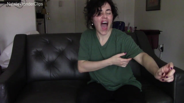 Natalie Wonder: No pleasure no gain - sweaty from boot camp workout