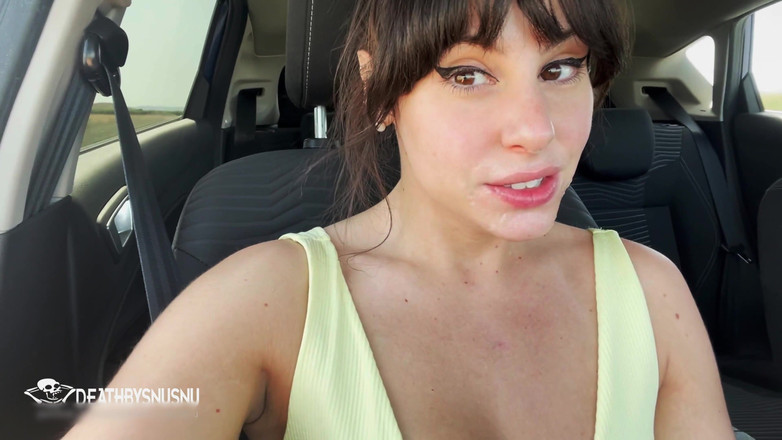 Pamsnusnu: Blowjob im auto während der fahrt!
