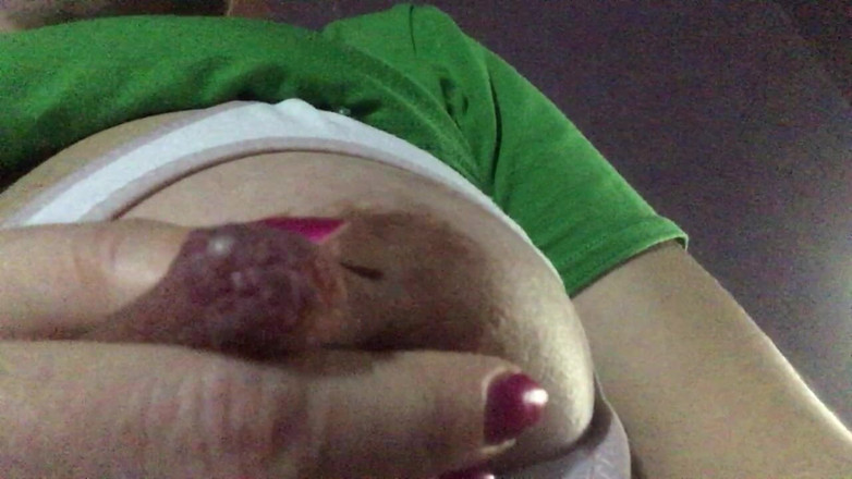 Risky Hairy Couple: My Big Milky Tits and Tits Pad