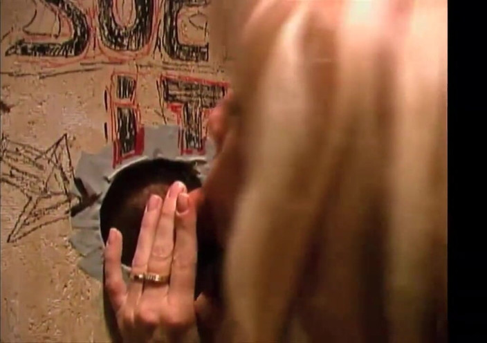 Carol Cox - The Original Internet Porn Star: Mature blonde enjoys her first Glory Hole visit