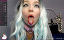 Dirty slut 666: Pertunjukan webcam gadis imut ahegao yang cantik dan sangat cemberut