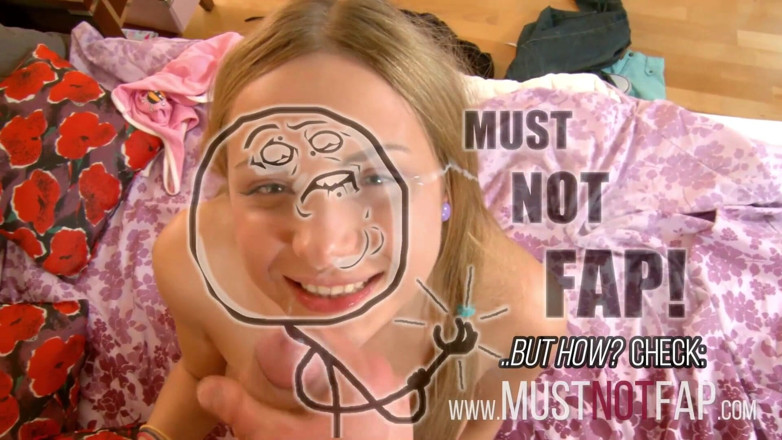 Leon Lambert Girls Twerk Parties CFNM: Lovely blonde teen sprayed on her beautiful face