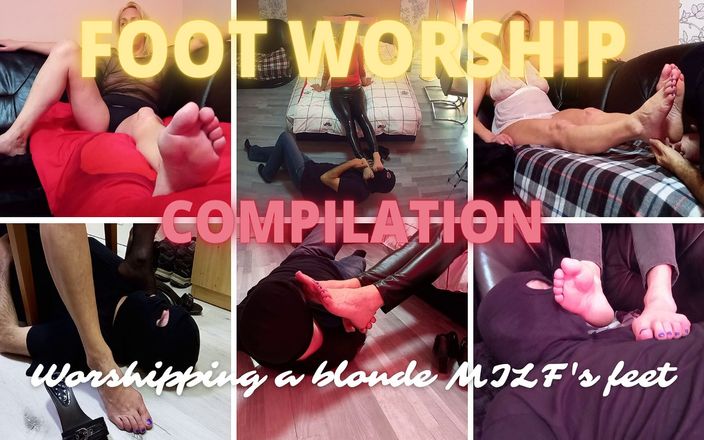 Worshipped by Alex: Foot worship compilation - Worshipping a blonde wife&amp;#039;s feet
