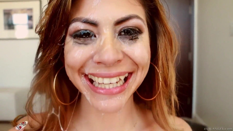 Darkko: Glam babe deepthroated and facialized