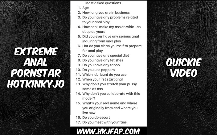 Hotkinkyjo: HKJFANS Amateur Style Films: 7.july.2025 video Quickie Talk, Hkj, Hotkinkyjo, Bröst, röv, rövhål, Porrstjärna