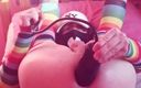 Rainbow Femboy: 24 minute de mine folosind două jucării noi - vibratoare gonflabile și...