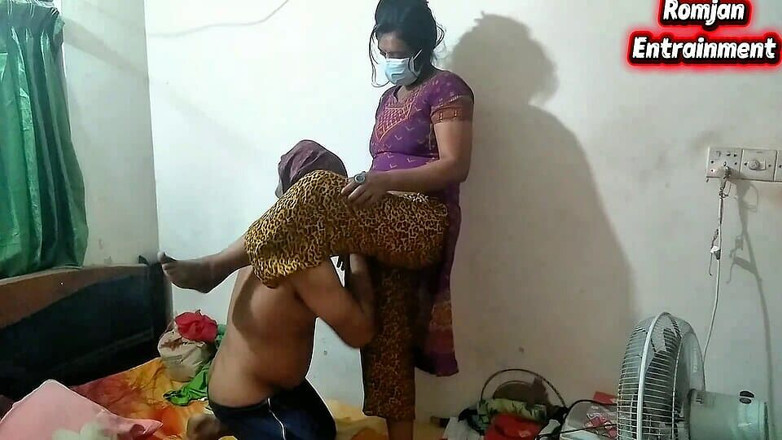 Romjan Khan: Long Hair Stepmom Fucked by Her Stepson